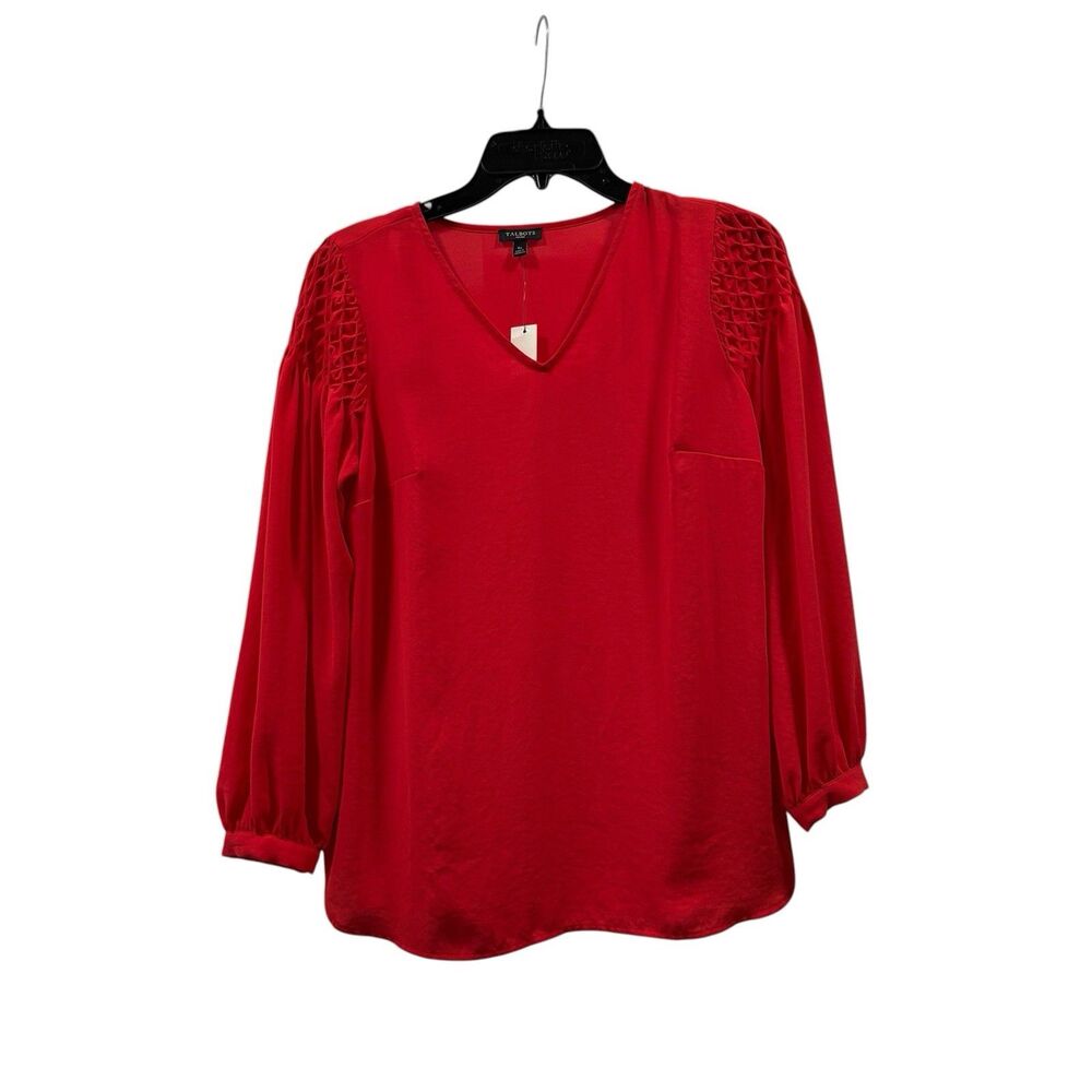 Talbots Red Orange Blouse Size SP Petite